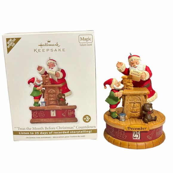 Hallmark Keepsake 2011 TWAS THE MONTH BEFORE CHRISTMAS Sound Storytelling - Picture 1 of 12